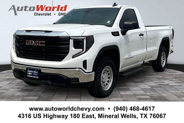 2025 GMC Sierra 1500 Pro in Summit White — front three-quarter view
