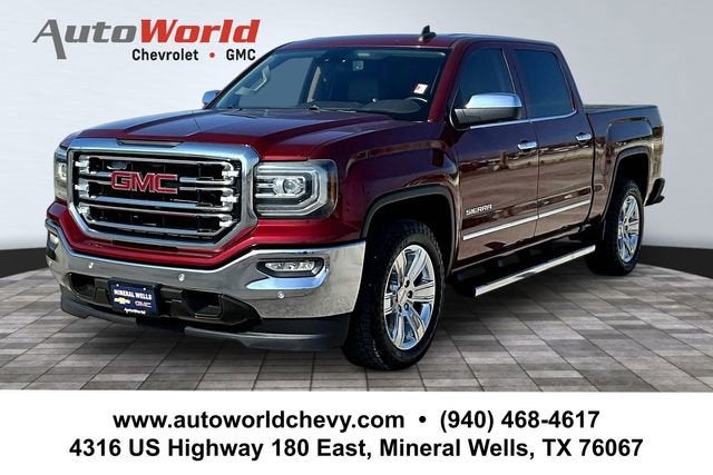 2017 GMC Sierra 1500 SLT in Crimson Red Tintcoat — front three-quarter view
